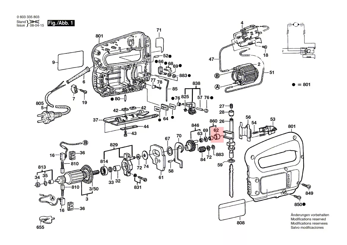 Coussinet douille réf. 2 600 400 012 BOSCH